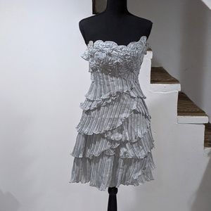 BCBG Max Azria Layered Crepe Party Dress 0